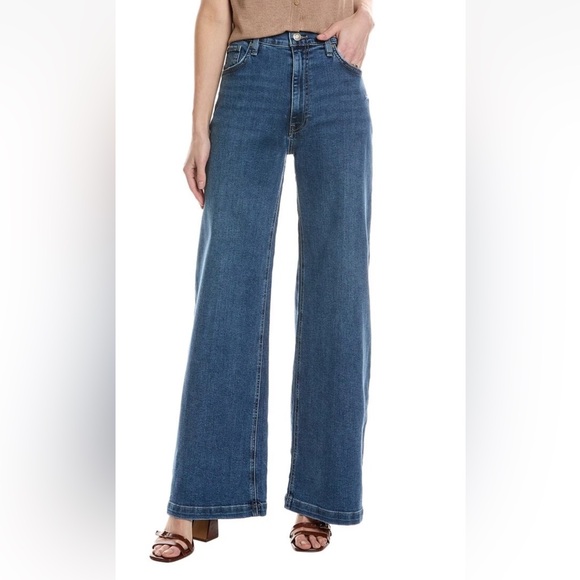 Hudson Jeans Jodie Loose Fit Lakely Wash WIDE Leg BLUE Jeansp Women's Sz 32 $298 - Picture 1 of 16